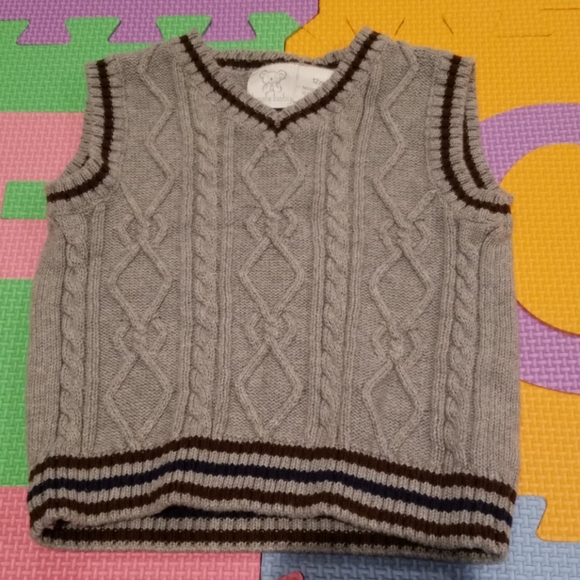 boys gray sweater vest